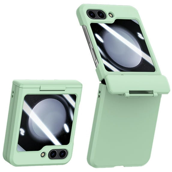 TECH CIRCLE for Samsung Galaxy Z Flip 5 Case with Hinge Protection, Z Flip 5 Full Cover Slim Case Built-in Outer Screen Protector, HD Clearly Shockproof Case for Galaxy Z Flip5 5G 6.7" 2023,Mint