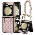 thumbnail image 1 of TECH CIRCLE for Samsung Galaxy Z Flip 5 Case with Luxury Detachable Chain Wrist Strap Bracelet Cute Case for Girls Women Slim Silk Scarf Design Shockproof PC Cover for Galaxy Z Flip 5 5G,Rosegold, 1 of 7