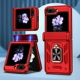 thumbnail image 1 of TECH CIRCLE for Samsung Galaxy Z Flip 5 Case, Z Flip 5 Cover Case, Rugged Protective Shockproof Ring Hodlder Stand Hinge Protection Compatible Car Mount Phone Case for Galaxy Z Flip 5 2023, Red, 1 of 6