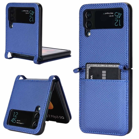TECH CIRCLE for Samsung Galaxy Z Flip 6 5G Case, Slim Lightweight Rugged Shockproof Folding Card Slot Case Cover For Samsung Z Flip 6 6.7 inch 2024,Blue