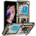 thumbnail image 1 of TECH CIRCLE for Samsung Galaxy Z Flip 6 Case, Heavy Duty Shockproof Full Body Protective Phone Cover Built in Rotatable Magnetic Ring Holder Kickstand For Galaxy Z Flip 6 6.7 inch 2024,Gold, 1 of 8