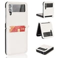 thumbnail image 1 of TECH CIRCLE for Samsung Galaxy Z Flip3 5G 2021 Case,Premium Lychee Texture PU Leather Wallet Case with Card Slot Shockproof Slim Fit Protective Phone Case,White, 1 of 7