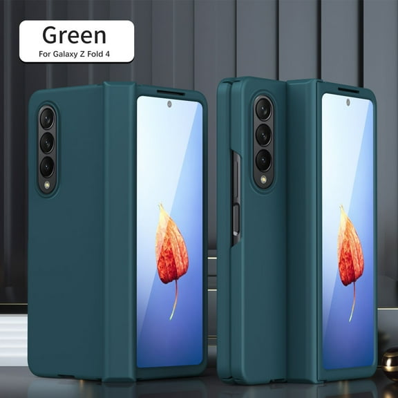 TECH CIRCLE Samsung Galaxy Z Fold 4 5G Case with Tempered Glass Screen Protector, Shockproof Anti-Scratch Hybrid Kickstand Full Protective Cover For Samsung Galaxy Z Fold 4 2022,Cyan