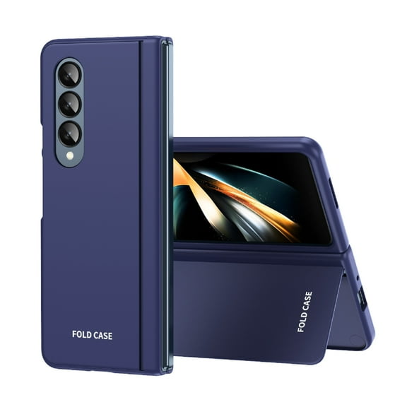 TECH CIRCLE for Samsung Galaxy Z Fold 4 Case Hinge Coverage Protective Case with Built-in Kickstand PC Magnetic All-Inclusive Shockproof Cover for Samsung Galaxy Z Fold 4 5G, Blue