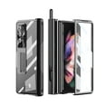 thumbnail image 1 of TECH CIRCLE for Samsung Galaxy Z Fold 4 Case, Hinge Protection with Kickstand Transparent Clear Back Built-in Screen Protector Shockproof Full Protective Phone Case for Galaxy Z FOLD 4 5G 7.6",Black, 1 of 7