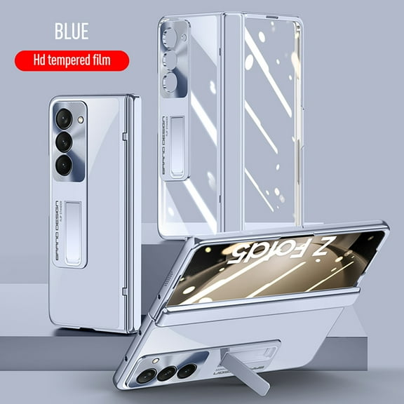 TECH CIRCLE for Samsung Galaxy Z Fold 5 Case, Hidden Kickstand Wireless Charging Full Body Hinge Protection Slim Case Screen Protector Phone Cover for Samsung Z Fold 5 5G 2023 7.6 inch,Blue
