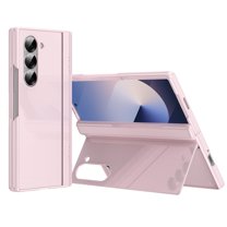 TECH CIRCLE for Samsung Galaxy Z Fold 7 Hard PC Case with Hidden Magnetic Kickstand, All-Inclusive Stand with Hinge Protection Cover Screen Protector Bumper Cover Lightweight,Pink