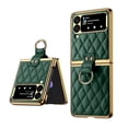 thumbnail image 1 of TECH CIRCLE For Samsung Z Flip 4 5g PU Leather Case with Ring Stand, Shockproof Anti-Drop Sensitive Touch Anti-Fingerprint Screen Protector Bumper Case Cover for Galaxy Z Flip 4 7.6" 2022,Darkgreen, 1 of 7
