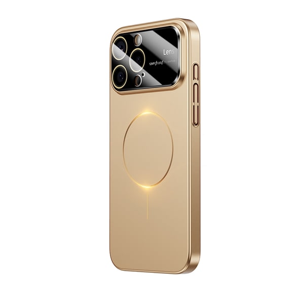 TECH CIRCLE Shockproof Compatible with Mag Safe Case for iPhone 16 Plating Full Camera Lens Cover Military-Grade Protection Phone Cover,Desertgold