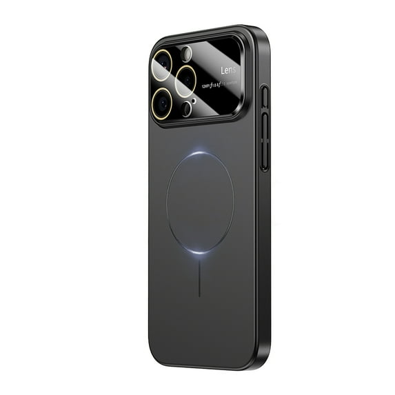 TECH CIRCLE Shockproof Compatible with Mag Safe Case for iPhone 16 Plus Plating Full Camera Lens Cover Military-Grade Protection Phone Cover,Black