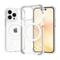 thumbnail image 1 of TECH CIRCLE Shockproof Rubber Clear Back Case Compatible with MagSafe Cover for iPhone 14 Pro Max 
 (White), 1 of 4