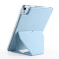 thumbnail image 1 of TECH CIRCLE Slim Back Cover Case for iPad (9th/8th/7th Generation) 10.2", Built-in Kickstand, Supports Apple Pencil Charging & Attachment, TPU/PU Leather Protective Lightweight Thin Case, Blue, 1 of 7
