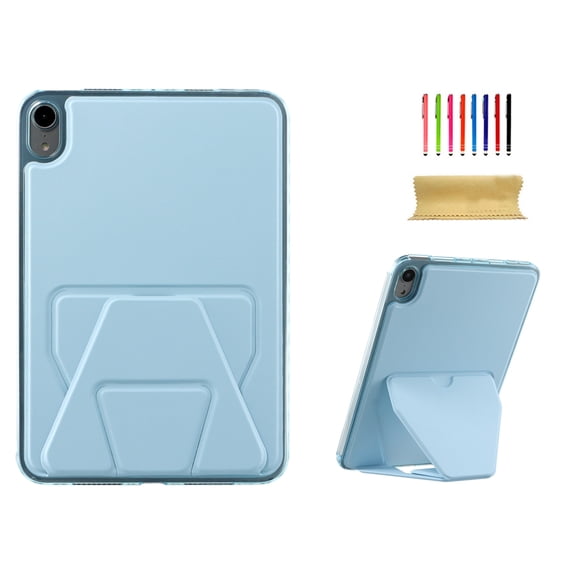 TECH CIRCLE For iPad 11-inch (A16), iPad 10.9" (10th Generation) PU Leather Slim Case with Stand Function, Support Pencil Charging & Attachment, Lightweight Protective Stylish Thin Tablet Cover, Blue