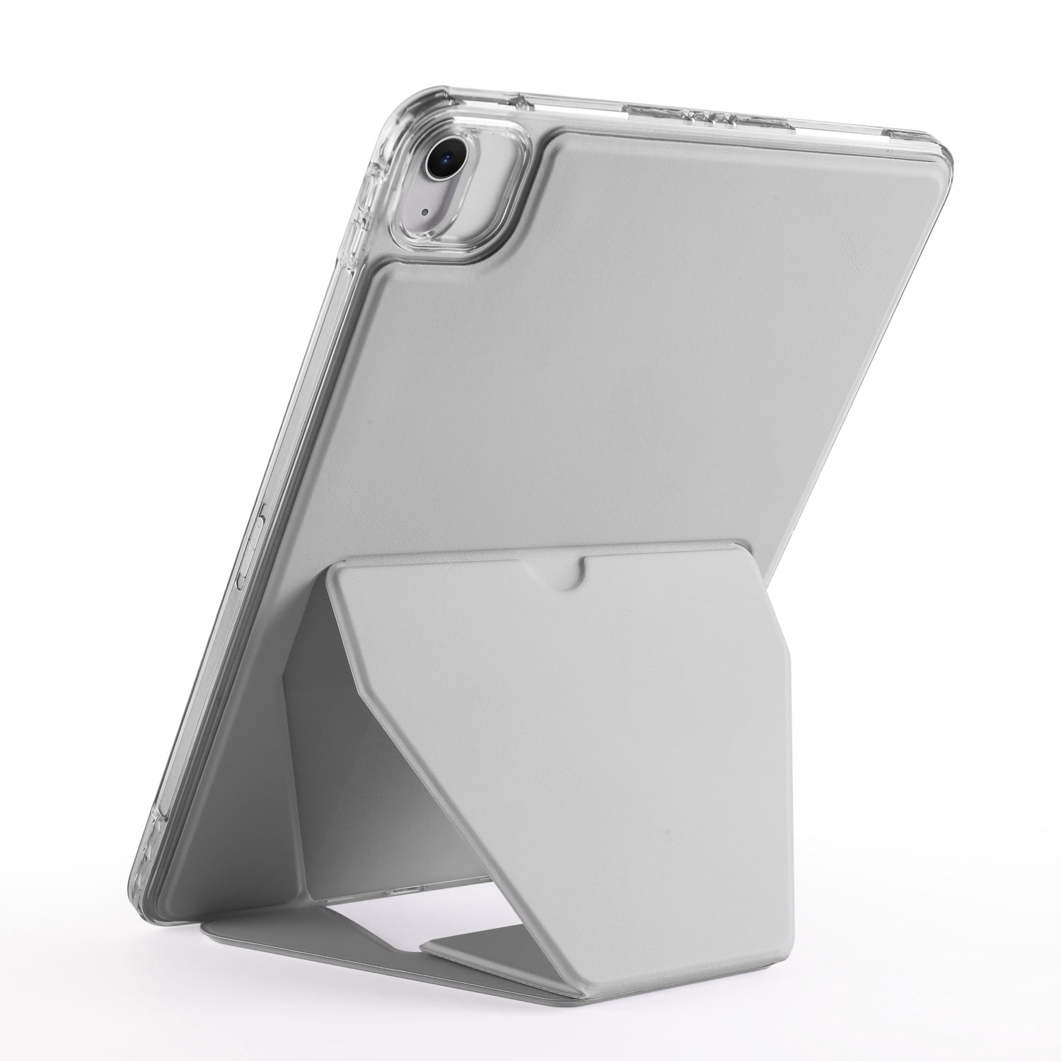 TECH CIRCLE Slim Back Cover Case for iPad Air 11-inch (M2), iPad Air (5th/4th Generation) 10.9" Case with Built-in Kickstand, Supports Apple Pencil Charging & Attachment, Lightweight Thin Case, Gray