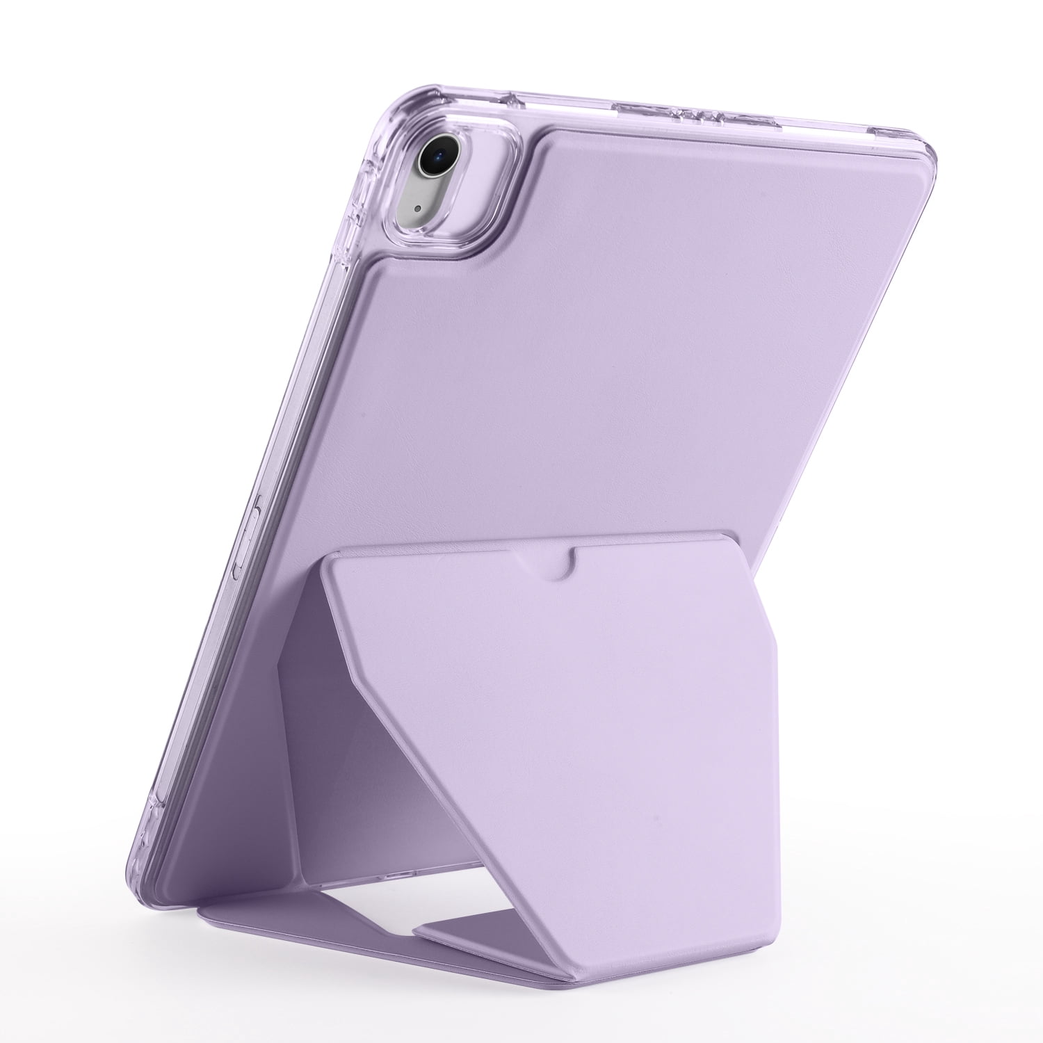 TECH CIRCLE Slim Back Cover Case for iPad Air 13-inch (M2) 2024 Release, Built-in Kickstand, Supports Apple Pencil Charging & Attachment, PU Leather/TPU Protective Lightweight Thin Case, Purple