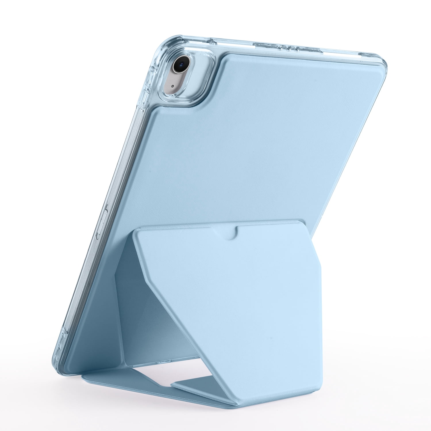 TECH CIRCLE Slim Back Cover Case for iPad Air 13-inch (M2) 2024 Release, Built-in Kickstand, Supports Apple Pencil Charging & Attachment, PU Leather/TPU Protective Lightweight Thin Case, Blue