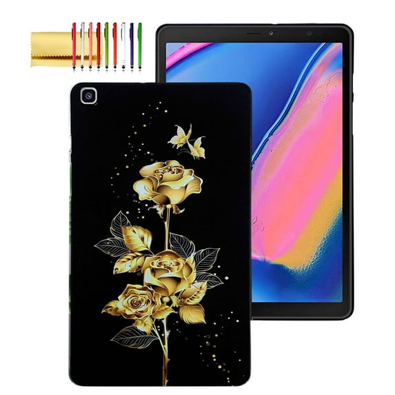 TECH CIRCLE Slim Case for Galaxy Tab A 8-inch 2019 T290 T295 T297,Ultra Thin Lightweight Elegant Soft TPU Anti-Scratch Protective Back Case for 8.0 inch Galaxy Tab A 2019 Without S Pen,Gold Rose