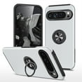 thumbnail image 1 of TECH CIRCLE Slim Case for Google Pixel 10 /10 Pro Case (6.3", 2025), Built-in Metal Finger Ring Kickstand, Compatible with Magnetic Car Mount, Lightweight Protective Shockproof Cover, Silver, 1 of 7