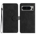 thumbnail image 1 of TECH CIRCLE Slim Case for Google Pixel 8 Pro 6.7" 2023, Premium PU Leather Flower Embossed Hand Wrist Shockproof Protective Bumper Vintage Card Slots Wallet Case Cover for Google Pixel 8 Pro - Black, 1 of 9