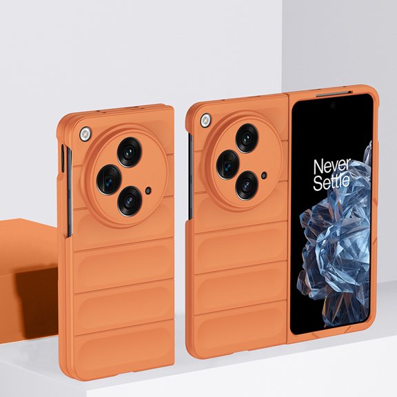 TECH CIRCLE Slim Case for OnePlus Open 2023,Ultra Thin Rugged Durable Premium PC Comfortable Touch Anti-scratch Shockproof Solid Color Protective Women Phone Case for OnePlus Open 7.82" 2023,Orange