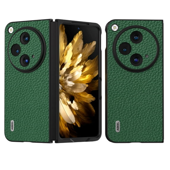 TECH CIRCLE Slim Case for OnePlus Open, Premium PU Leather Ultra Thin Shockproof Protective Case Lightweight Anti-Scratch Dropproof Full Body Protection Phone Cover fot OnePlus Open 7.82" 2023,Green