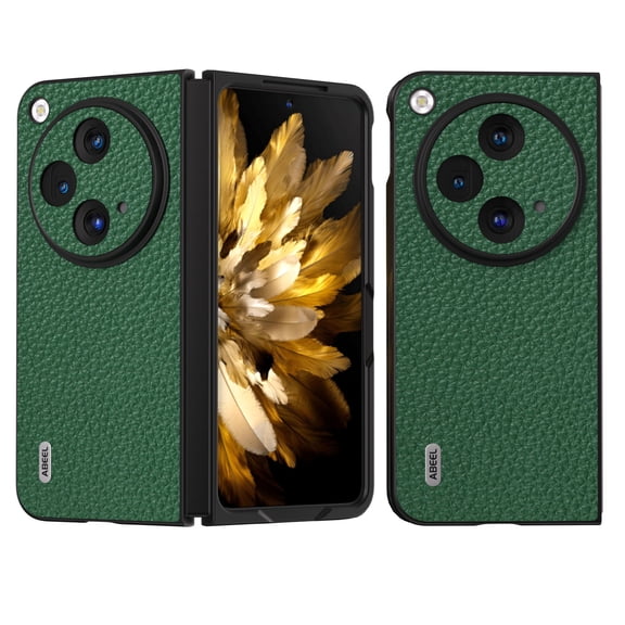 TECH CIRCLE Slim Case for OnePlus Open, Premium PU Leather Ultra Thin Shockproof Protective Case Lightweight Anti-Scratch Dropproof Full Body Protection Phone Cover fot OnePlus Open 7.82" 2023,Green