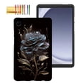 thumbnail image 1 of TECH CIRCLE Slim Case for Samsung Galaxy Tab A9 8.7 Inch 2023,Ultra Thin Lightweight Elegant Soft TPU Anti-Scratch Protective Back Case for Samsung A9 8.7" Tablet(SM-X110/X115/X117),Black Flower, 1 of 6