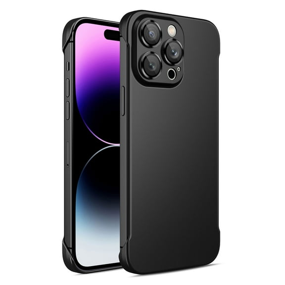 TECH CIRCLE Slim Fit iPhone 14 Pro Max Case, Ultra-Thin Lightweight Hard PC Back Cover Camera Lens Cover Protection Phone Cases  for Apple iPhone 14 Pro Max 6.7 inch 2022,Black