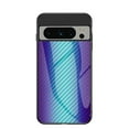 thumbnail image 1 of TECH CIRCLE Slim Phone Cover for Google Pixel 8 Pro,Back Glass Anti-Fingerprint Case Anti-Scratch Fashionable Carbon Fiber Texture Lightweight Phone Shell,for Google Pixel 8 Pro 2023 6.7 inch - Blue, 1 of 11
