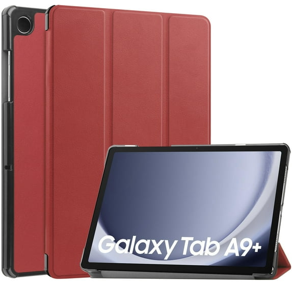 TECH CIRCLE Slim Thin Case for Samsung Galaxy Tab A9 2023, Shockproof Full Body Protective Case Multi Viewing Angles Stand Hard Back Tablet Cover for Samsung Galaxy Tab A9 8.7 Inch 2023,Winered
