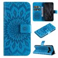 thumbnail image 1 of TECH CIRCLE Slim Wallet Case for Google Pixel 8 Pro 6.7 inch,Shockproof Stylish Embossed Pattern PU Leather Magnetic Clasp Folio Flip Kickstand Card Slots Purse for Women Men Phone Cover,Blue, 1 of 11