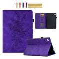 thumbnail image 1 of TECH CIRCLE Smart Case for Samsung Galaxy Tab A9 8.7" 2023,Luxury PU Leather Flower Pattern Book Style Flip Cover Kickstand Magnetic Clasp Auto Sleep/Wake Shockproof SM-X110/X115 Case, Purple, 1 of 10