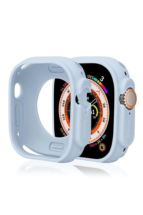 TECH CIRCLE Smartwatch Case for Apple Watch Series 6/5/4/3/2 (44mm/42mm) & Apple Watch SE 2/1 (44mm) - Durable Soft Silicone Shockproof Case Lightweight Protective Fram Cover for iWatch Series, Blue