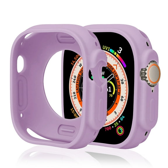 TECH CIRCLE Smartwatch Case for Apple Watch Ultra 2 (2023) & Apple Watch Ultra (49mm) - Durable Soft Silicone Shockproof Case Lightweight Protective Fram Cover for Apple iWatch Series, Purple