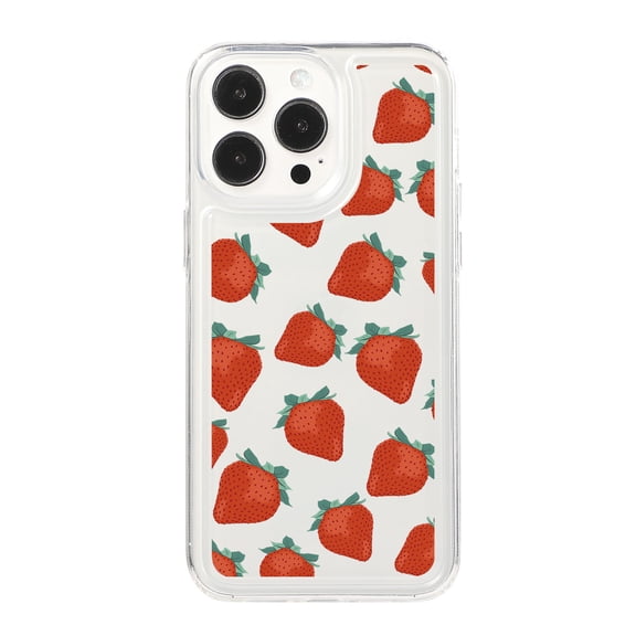 TECH CIRCLE Soft Case for iPhone 15 Pro Max (6.7") 2023 Release - Premium Silicone Durable Case [Slim Fit / Thin / Lightweight] Protective Cute Cartoon Basic Cover, Strawberry