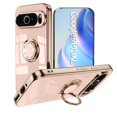 thumbnail image 1 of TECH CIRCLE Soft Silicone Phone Case, Google Pixel 9 Pro XL Case 6.8" (2024), Shiny Plating Cute Case with Magnetic Kickstand /Finger Ring Holder, Durable TPU Slim Thin Lightweight Cover, Pink, 1 of 6