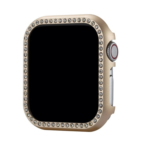 TECH CIRCLE Sparkly Frame Case for Apple Watch Series 3/2 (38mm) Smartwatches - Aluminum Alloy Material Hard Case Durable and Lightweight Stylish Shinning Smartwatch Cover for Women/Girls, Gold