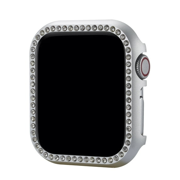 TECH CIRCLE Sparkly Frame Case for Apple Watch Series 3/2 (38mm) Smartwatches - Aluminum Alloy Material Hard Case Durable and Lightweight Stylish Shinning Smartwatch Cover for Women/Girls, Silver