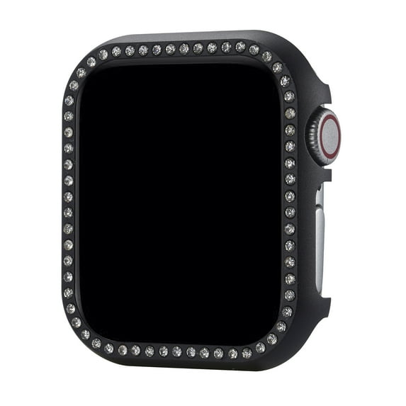 TECH CIRCLE Sparkly Frame Case for Apple Watch Series 6/5/4 (40mm) & Apple Watch SE 2/1 (40mm) Smartwatches - Aluminum Alloy Material Hard Case Durable Lightweight Stylish Shinning Cover, Black