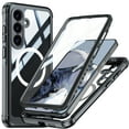 thumbnail image 1 of TECH CIRCLE Strong Magnetic for Samsung Galaxy S25 Plus Case,[Built-in Glass Screen Protector][Compatible with Magsafe][Military Shockproof Dropproof]Full Heavy Duty Phone Case for S25+,Black, 1 of 7