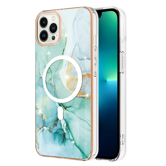 TECH CIRCLE Strong Magnetic iPhone 7/8/SE 2022/2020 Case, Compatible with MagSafe Military Grade Drop Protection Colorful Marble Slim Phone Cover for iPhone 7/8/SE 2022 4.7",Green Marble
