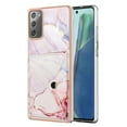 thumbnail image 1 of TECH CIRCLE Stylish Case for Samsung Galaxy Note 20 Ultra (6.9") - Premium TPU/PU Leather Phone Case [Built-in Wallet Feature] Lightweight Cute Marble Durable Cover, Pink, 1 of 6