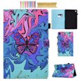 thumbnail image 1 of TECH CIRCLE Tablet Case for Samsung Galaxy Tab A9 8.7" Folio Cover with Card Pocket, Multi-Angle Stand Auto Wake/Sleep Flip Case with Pencil Holder for Tab A9 SM-X110/X115, Little Butterfly, 1 of 10