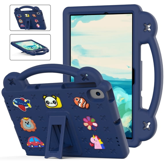 TECH CIRCLE Tablet PC Case for Lenovo Tab M10 Plus 3rd Gen 10.6-inch TB-125F/128F 2022,Kids Shockproof EVA Dropproof Impact Resistance Protective Handle Stand Cover,Navyblue