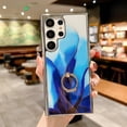 thumbnail image 1 of TECH CIRCLE Thin Case for Galaxy S23 Plus (6.6") - [Cute Marble Pattern] Slim Fit Lightweight Durable Silicone Plastic Phone Cover Case with Sturdy Phone Ring Holder/Kickstand, Marble K, 1 of 1