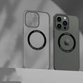 thumbnail image 1 of TECH CIRCLE Ultra Slim Fit Case for iPhone 14 Pro Max 6.7 inch,Camera Lens Protective Luxury PC Frosted Soft TPU Magsafe Magnetic Car Shockproof Bumper Back Phone Cover.For iPhone 14 Pro Max,Black, 1 of 11