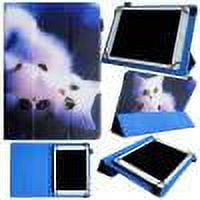 TECH CIRCLE Universal Case for 7.0 Inch Tablet - Fold Stand Leather Cute Flip Case for Samsung Galaxy Tab 7.0" /Onn 7" /Vankyo MatrixPad Z1/S7 7" /RCA 7 Voyager 7" /Android Tablet 7 Inch, White Cat