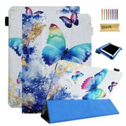 TECH CIRCLE Universal Case for 7.9" to 8.4" Tablet - Fold Stand Leather Cute Case for Onn 8" /Galaxy Tab 8.0" 8.4" /Lenovo Tab 8" /iPad Mini 7.9" 8.3" /Gateway 8 Inch Android Tablet, Marble Butterfly