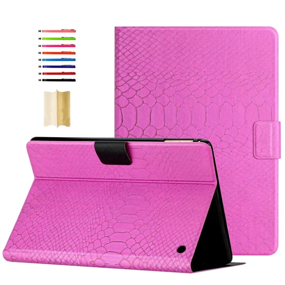 TECH CIRCLE Universal Case for Kindle Fire HD 10 Tablet (10.1", 9th/7th/5th Generation - 2019/2017/2015 Release) - Classic Leather Case with Stand (Rose)
