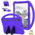 thumbnail image 1 of TECH CIRCLE Universal Case for Samsung Galaxy Tab S9/S8/S7 11" Tablets (Model SM-X710/X700/T870) - Kis Friendly Shockproof Portable Rugged Cover with Handle & Kickstand, Purple, 1 of 7